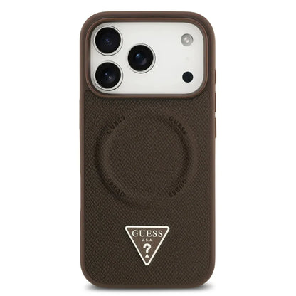 Guess MagSafe PU Leather Case With Triangle Logo
