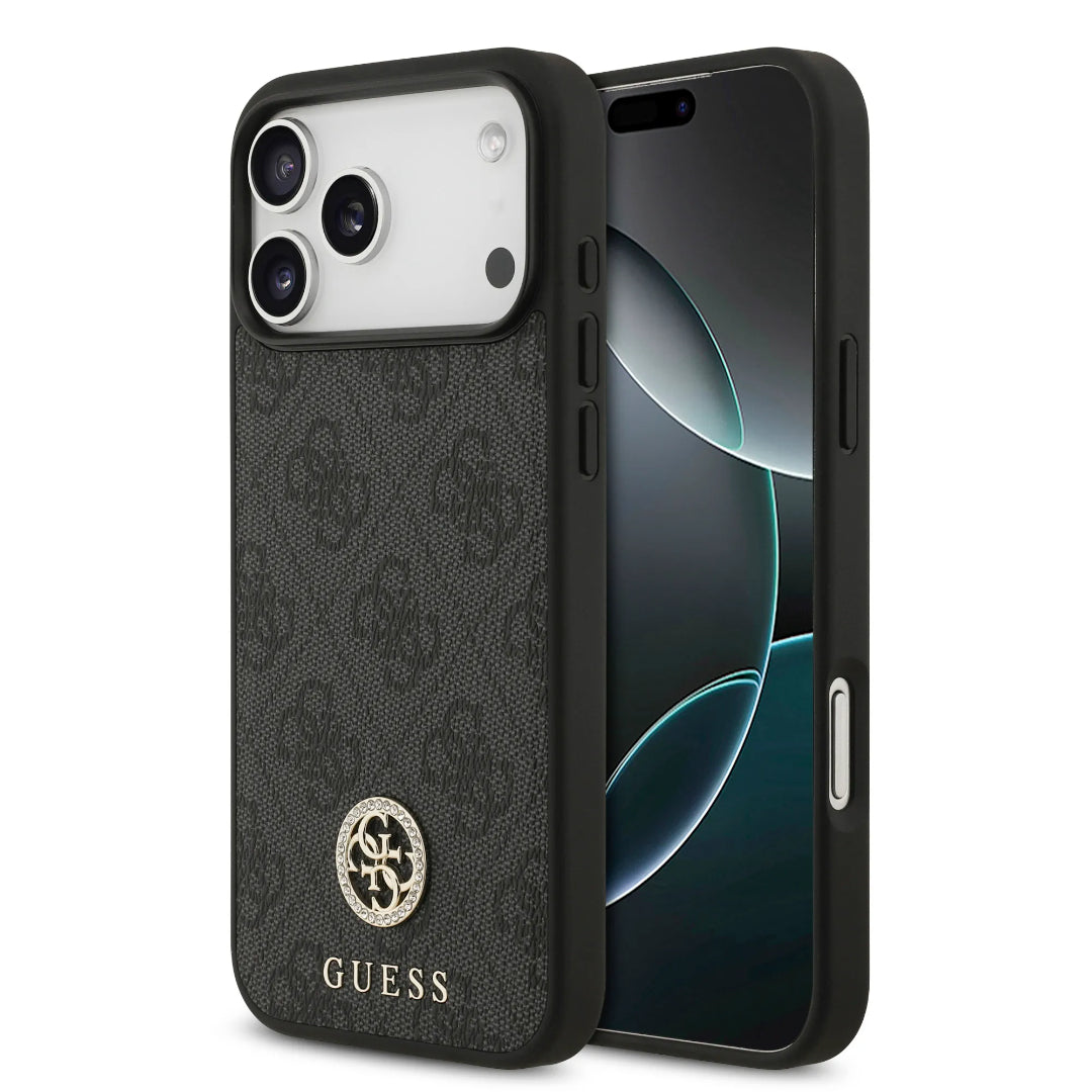 Guess MagSafe 4G PU Leather Case With Classc & Strass Logo