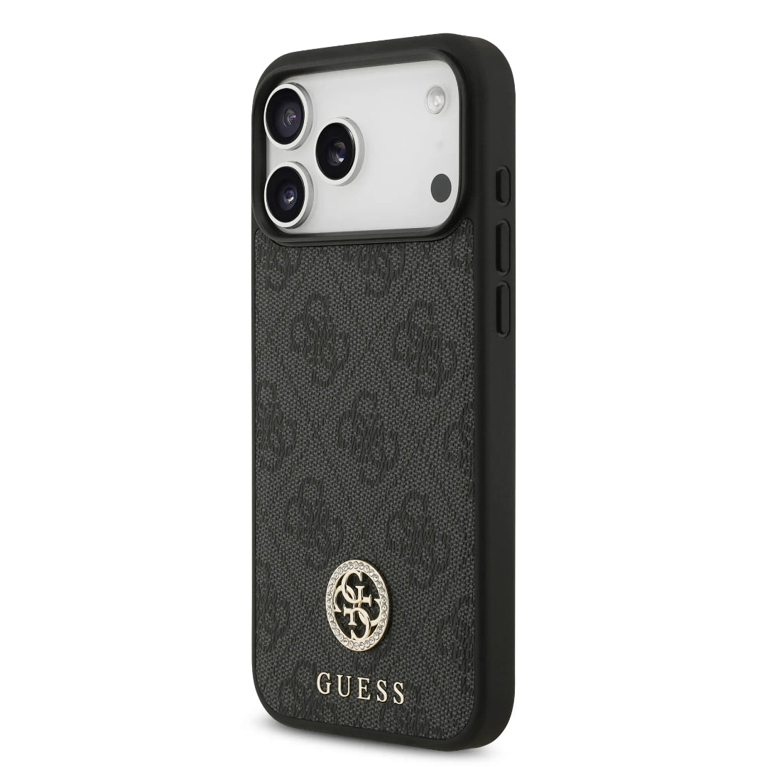 Guess MagSafe 4G PU Leather Case With Classc & Strass Logo