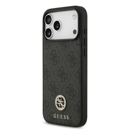 Guess MagSafe 4G PU Leather Case With Classc & Strass Logo
