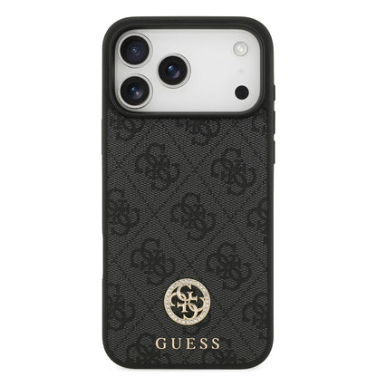 Guess MagSafe 4G PU Leather Case With Classc & Strass Logo
