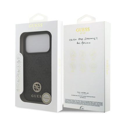 Guess MagSafe 4G PU Leather Case With Classc & Strass Logo