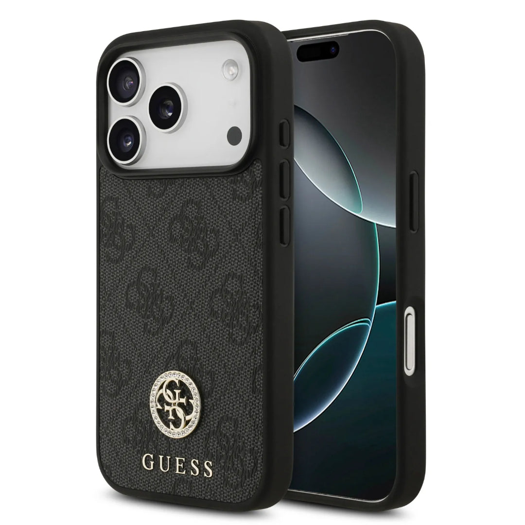 Guess MagSafe 4G PU Leather Case With Classc & Strass Logo