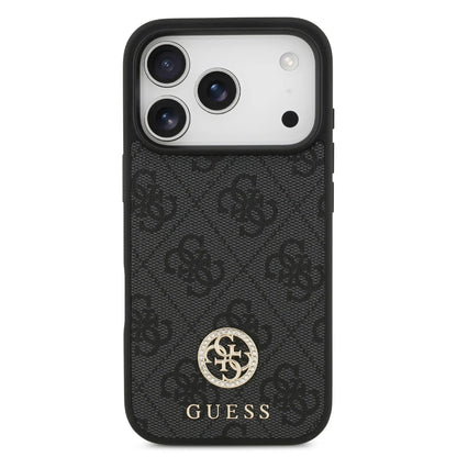 Guess MagSafe 4G PU Leather Case With Classc & Strass Logo