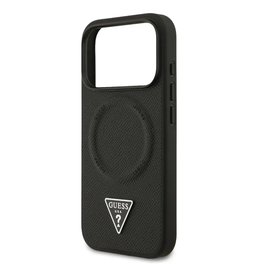 Guess MagSafe PU Leather Case With Triangle Logo