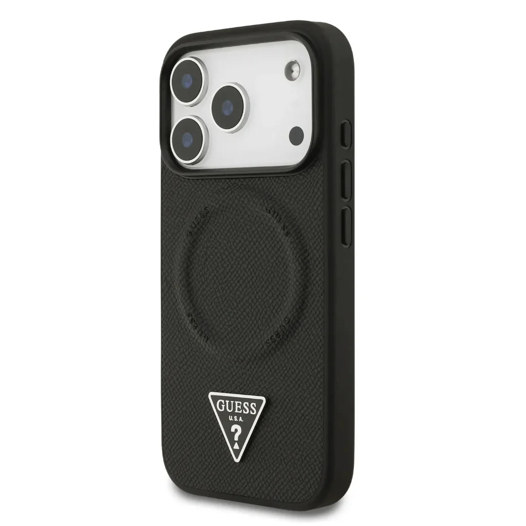 Guess MagSafe PU Leather Case With Triangle Logo