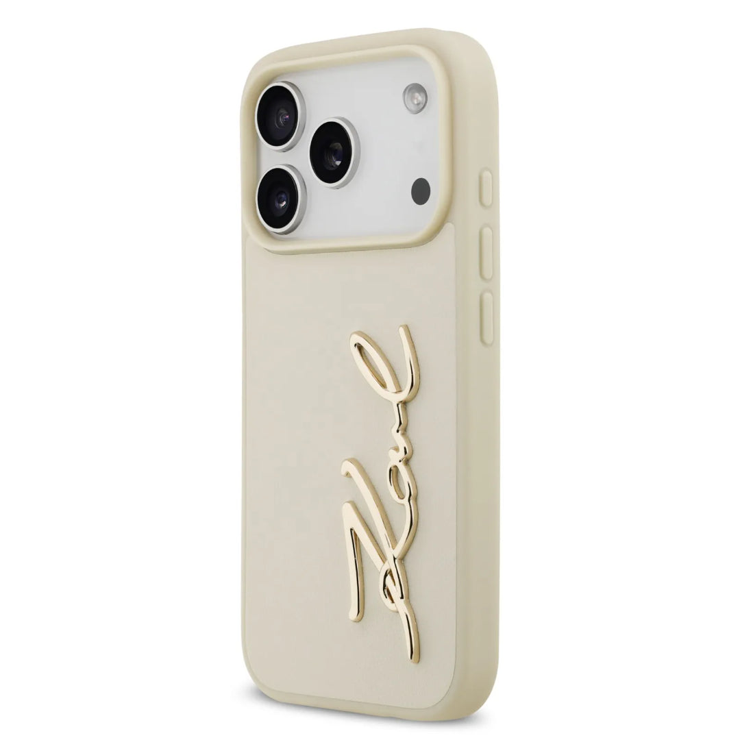 Karl Lagerfeld PU Leather Case With Karl Script Logo & Buttons