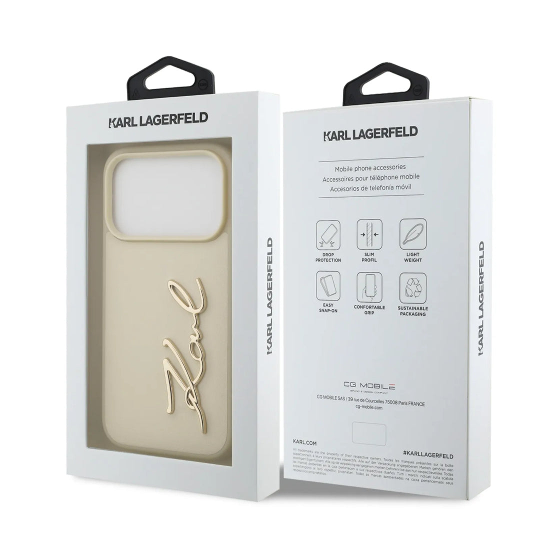 Karl Lagerfeld PU Leather Case With Karl Script Logo & Buttons