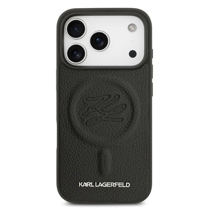 Karl Lagerfeld MagSafe PU Leather Case With Initial Deboosed Logo