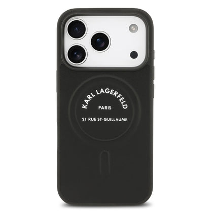 Karl Lagerfeld PU Grained Case With Card Holder & Monogram Hot Stamped Pattern