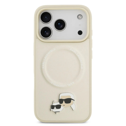 Karl Lagerfeld PU Leather Case With Karl & Choupette Head Pins