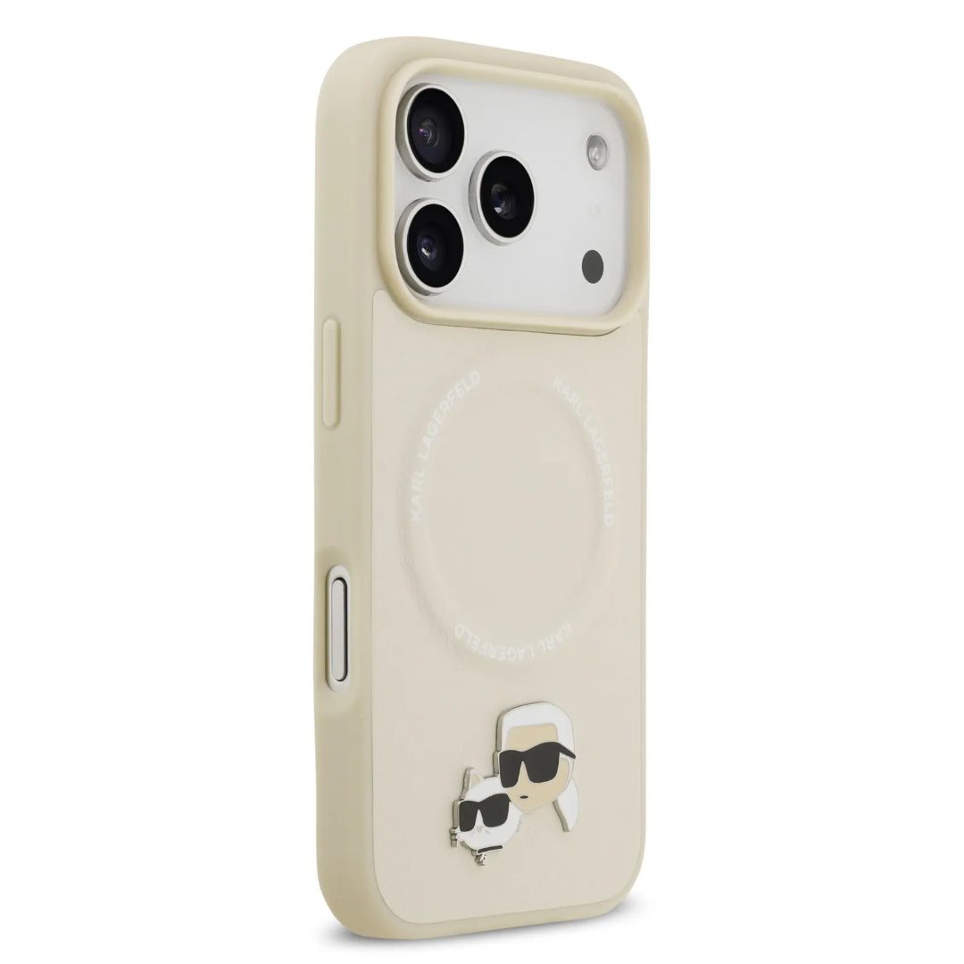 Karl Lagerfeld PU Leather Case With Karl & Choupette Head Pins