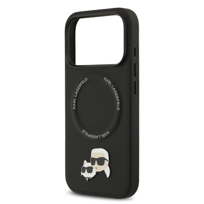 Karl Lagerfeld PU Leather Case With Karl & Choupette Head Pins