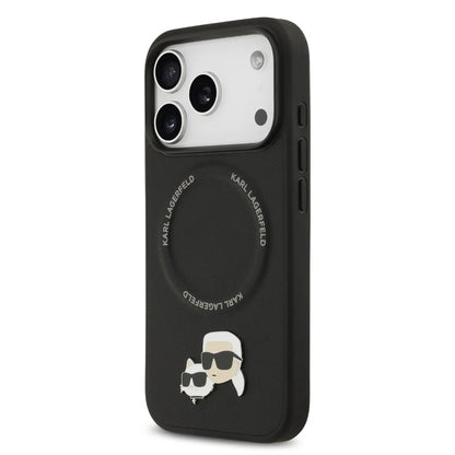 Karl Lagerfeld PU Leather Case With Karl & Choupette Head Pins