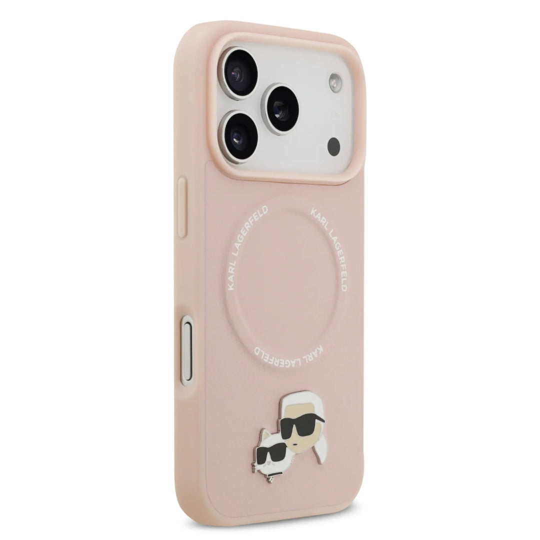 Karl Lagerfeld PU Leather Case With Karl & Choupette Head Pins