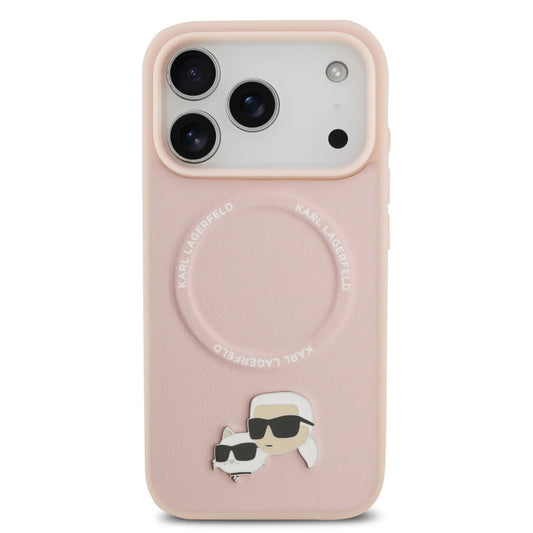 Karl Lagerfeld PU Leather Case With Karl & Choupette Head Pins