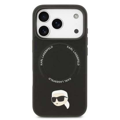Karl Lagerfeld PU Leather Case With Karl Head Pins