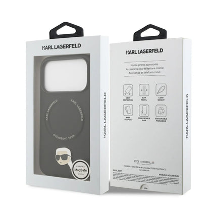 Karl Lagerfeld PU Leather Case With Karl Head Pins