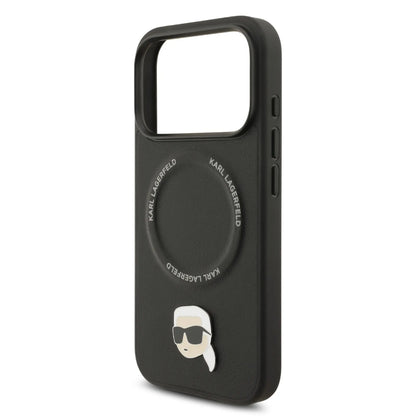 Karl Lagerfeld PU Leather Case With Karl Head Pins