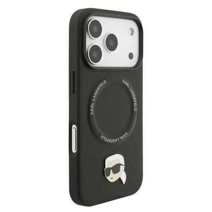 Karl Lagerfeld PU Leather Case With Karl Head Pins