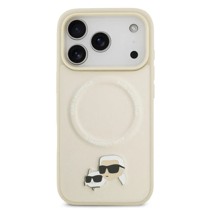 Karl Lagerfeld PU Leather Case With Karl & Choupette Head Pins