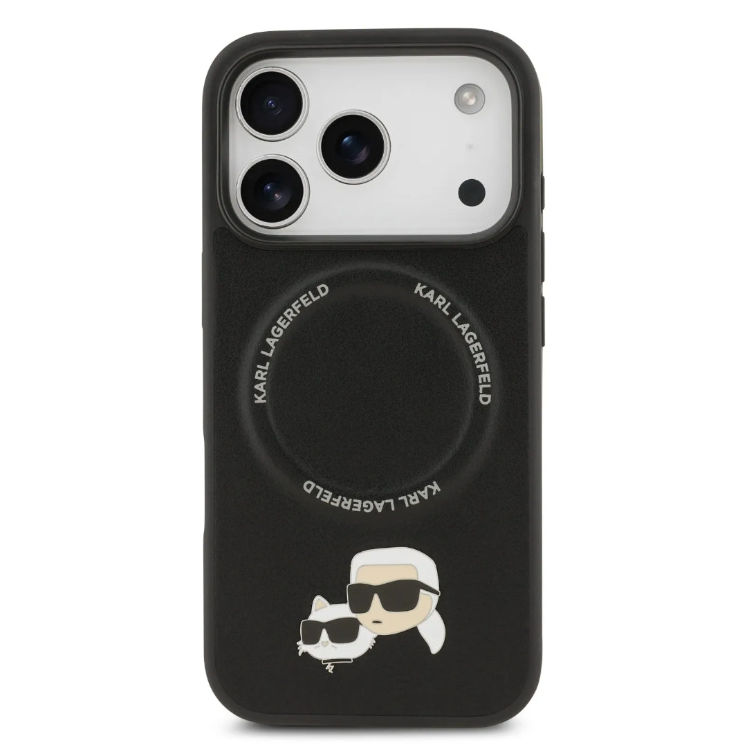 Karl Lagerfeld PU Leather Case With Karl & Choupette Head Pins