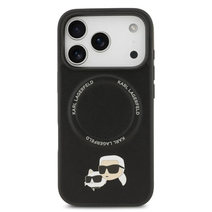 Karl Lagerfeld PU Leather Case With Karl & Choupette Head Pins