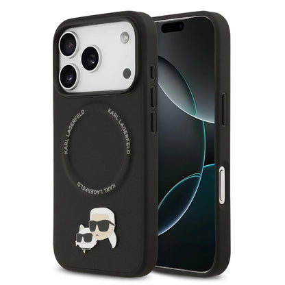 Karl Lagerfeld PU Leather Case With Karl & Choupette Head Pins