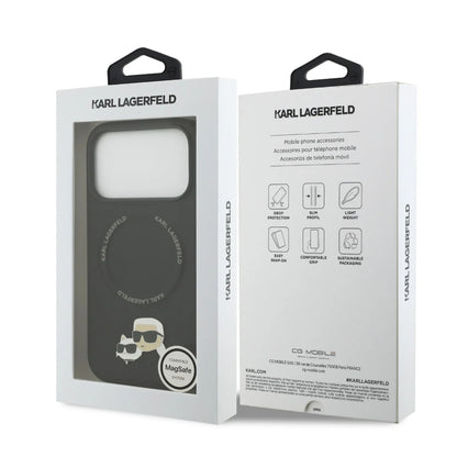 Karl Lagerfeld PU Leather Case With Karl & Choupette Head Pins