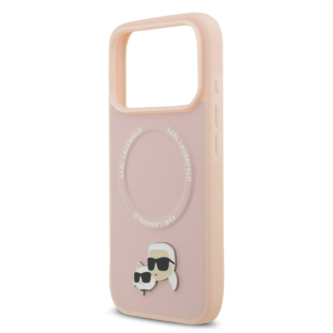 Karl Lagerfeld PU Leather Case With Karl & Choupette Head Pins