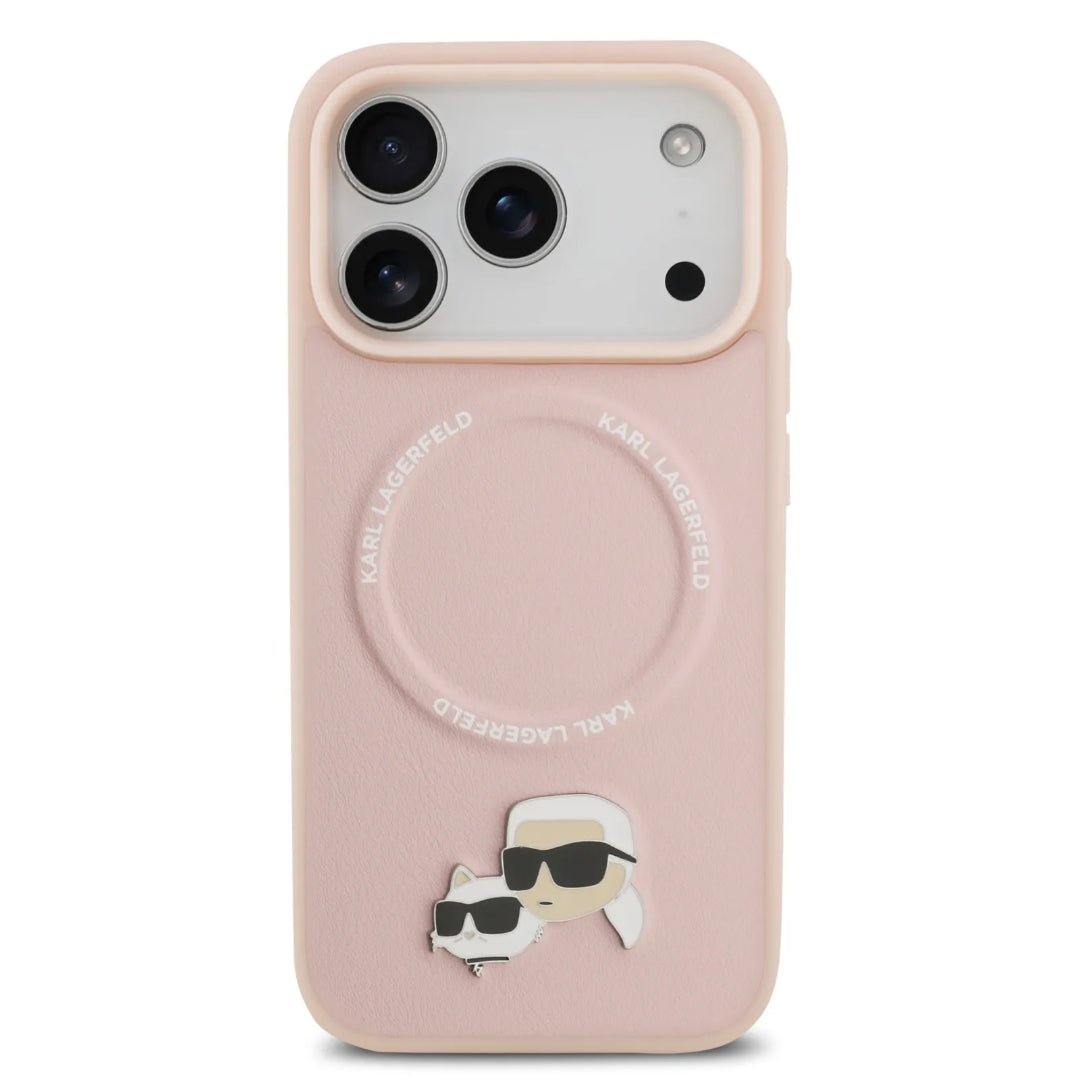 Karl Lagerfeld PU Leather Case With Karl & Choupette Head Pins