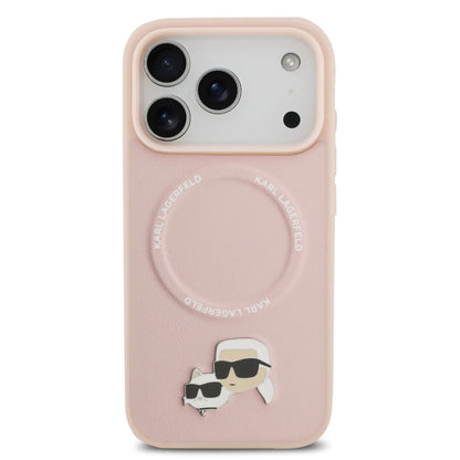 Karl Lagerfeld PU Leather Case With Karl & Choupette Head Pins