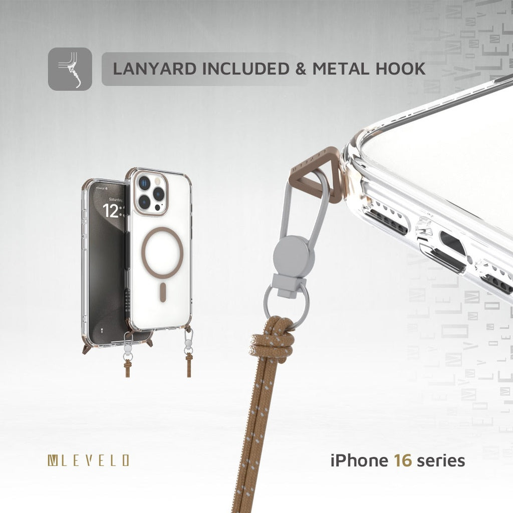 Levelo Celeste Magsafe Case With Crossbody Strap