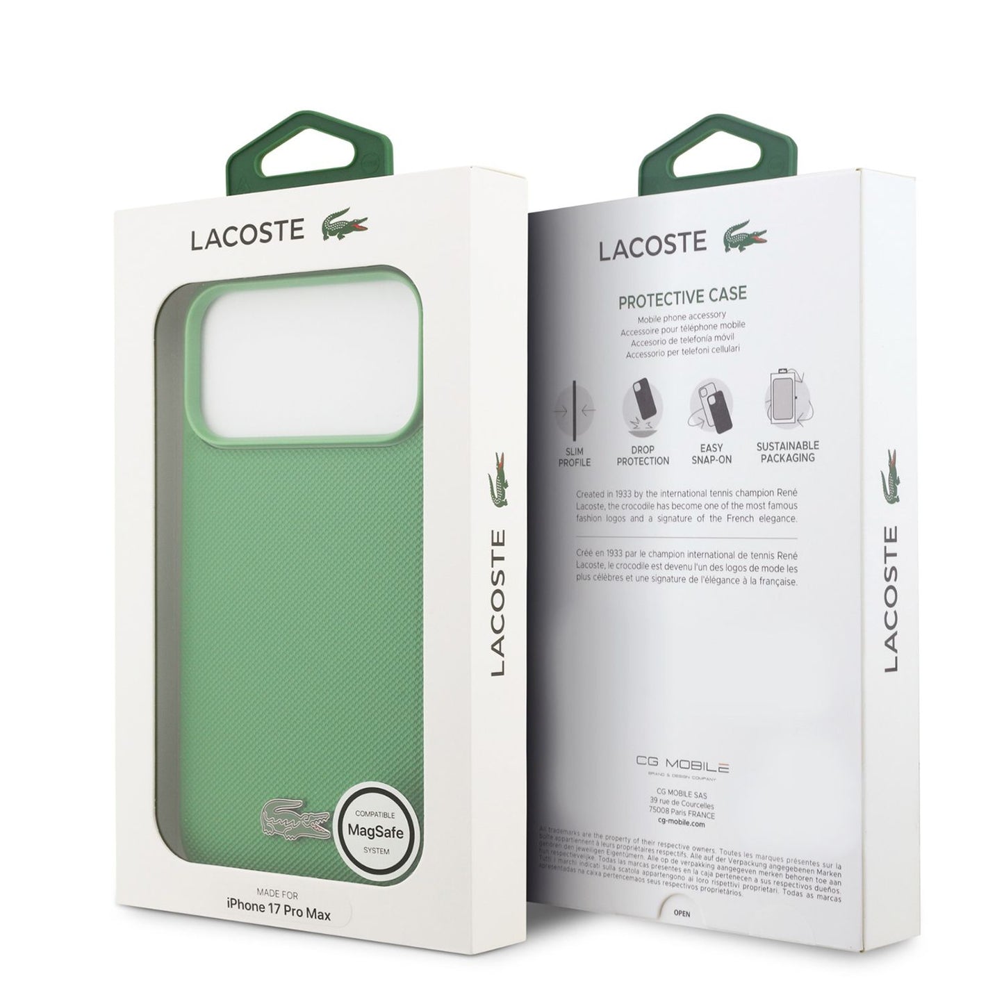 Lacoste MagSafe PU Leather Hard Case With Iconic Petit Pique Logo